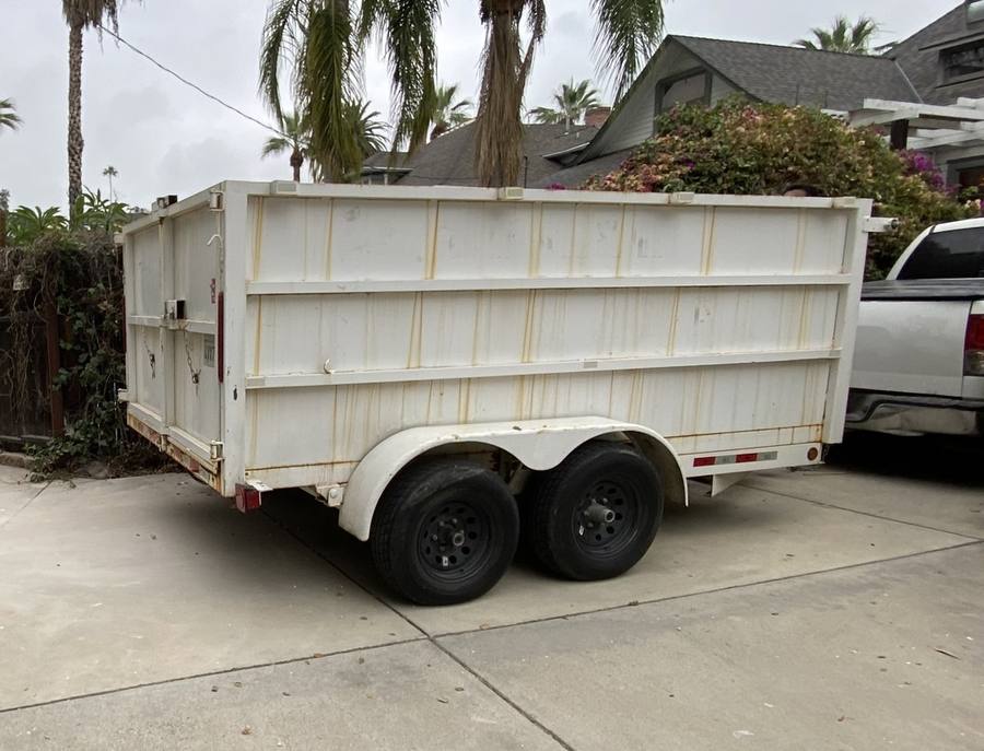 White 8x12 high-side dump trailer